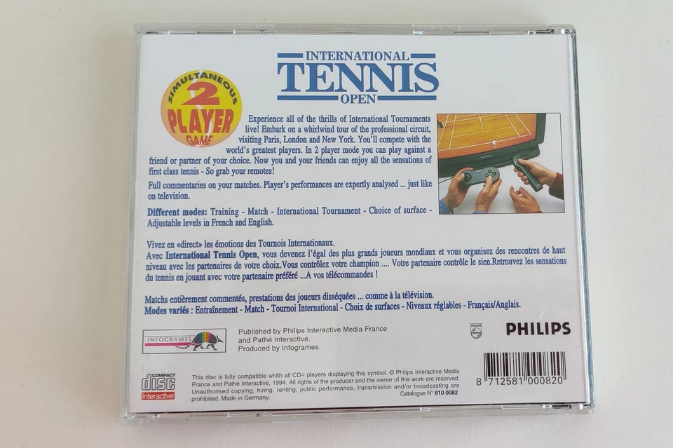International Tennis Open Philips CDI Cd-i Videogame Gaming Original RegionFree - Image 3 of 3