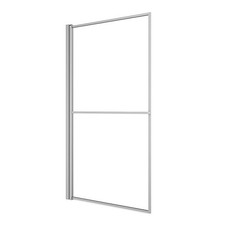 GoodHome Ezili Clear Glass Bath Screen Chrome Effect Frame 850x1400mm Straight