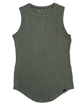 Rokwolf Escape Women's Burnt Olive Green Sleeveless Tank Pima/Moda/Spand Size S