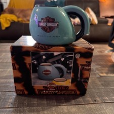 Harley Davidson Tank Blue Lil' Fat Boy Drinking Cup/Mug New in Box 1998