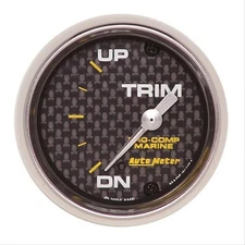Auto Meter Marine 200766-40 2-1/16" Trim Level, On/Up, Marine Carbon Fiber