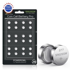 Watch Batteries 24 Pack 377 Silver Oxide 1.55V Button for Watches Calculators