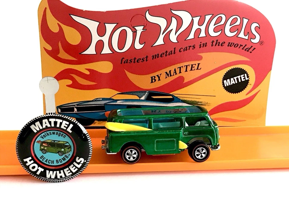 Hotwheels Redline Volkswagen Beach Bomb 1969 H.K. Verde Original 🟢 Foto 2 de 4