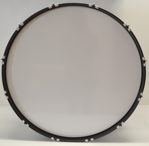 USED LUDWIG 28" CHROME WRAP FINISH MARCHING BASS DRUM 