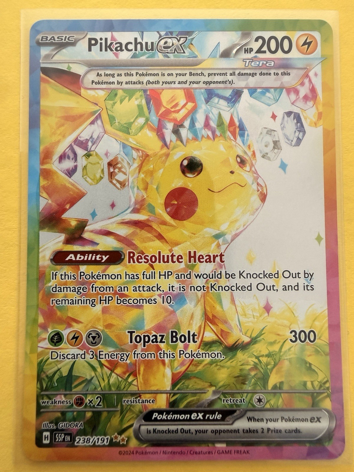 Pikachu ex 2024 Scarlet & Violet: Surging Sparks #238/191 Special