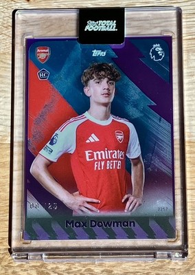 Max Dowman Arsenal /25 Topps Total Football TTF Chromium Base Parallel Chrome