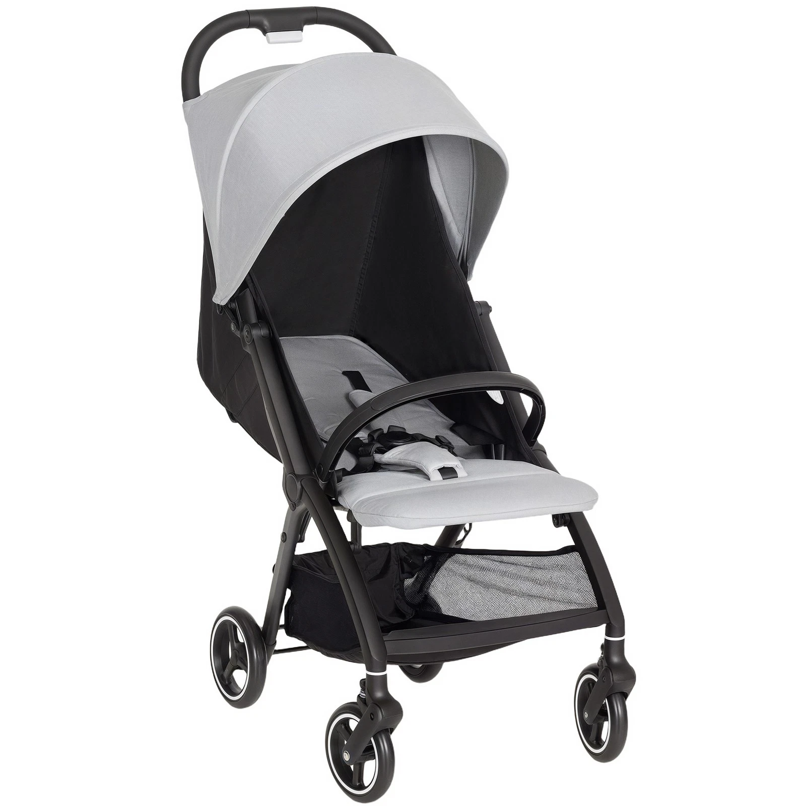 AIYAPLAY Travel Stroller with Easy Folding, Lightweight Pushchair Light Grey