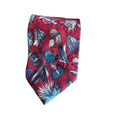 Mezzano Silk Necktie Mens Burgundy Fishing Lure Fly Tying USA Made Fashion