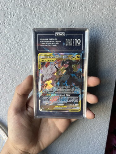 Reshiram & Zekrom-GX graded TAG 10 for sale on eBay