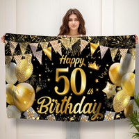 50. Geburtstag Banner, 50. Geburtstagsbanner Deko FüR MäNner & Frauen, Handgehal