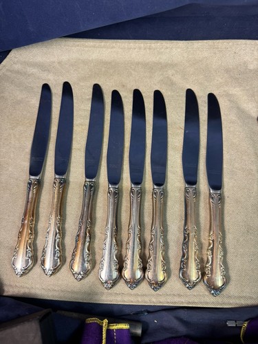48 Teile Reed & Barton Dresden Rose Silber Teller Besteck - Bild 15 von 20