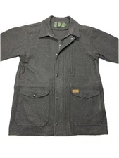 Filson Men’s 100% Wool Weekender Jacket Lg. Black USA (rm)
