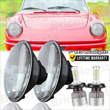 Pair 7 Inch Round LED Headlights Hi/Lo For Alfa Romeo Spider 1988-1994 Plymouth