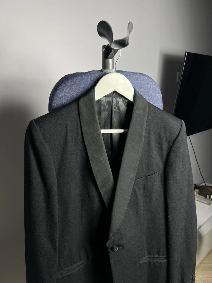 Chaqueta Blazer Esmoquin Negra Gieves & Hawkes Años 70-80 De Colección Foto 3 de 4