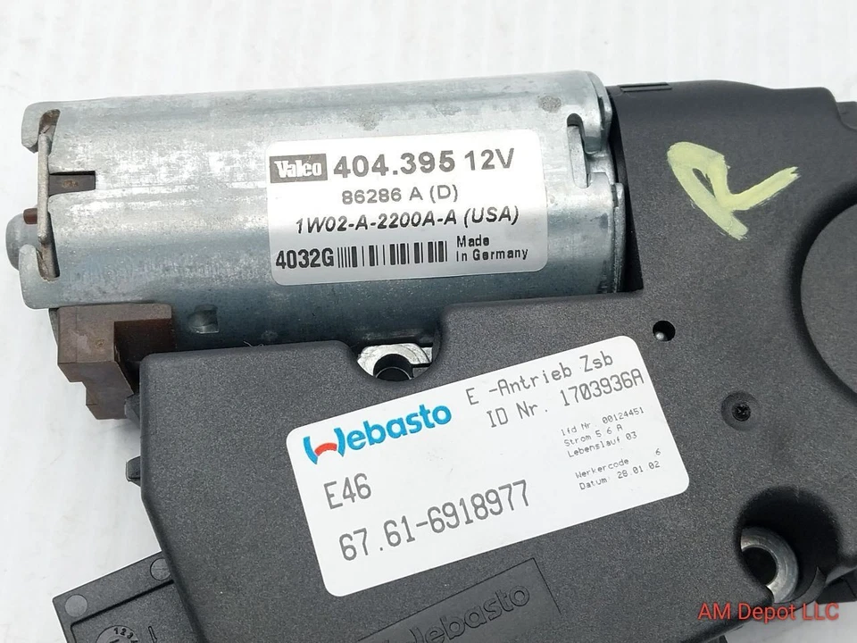 BMW 330xi 330i 325i 325xi E46 2002 sedán techo corredizo eléctrico motor 67616924685  Foto 4 de 4