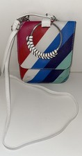 Carlos by Carlos Santana Multicolor Striped Crossbody/Wristlet EUC