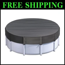 Upgraded 12 ft Round Pool Cover with Secure Ties - Ideal for Winter Protection