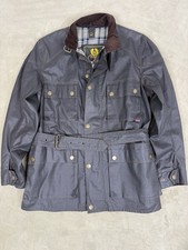 BELSTAFF TRIALMASTER LEGEND 2007 GIACCA CERATA ETICHETTA ORO GIACCA MOTO UOMO M