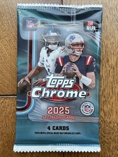 🏈 2025 Topps Chrome Football Blaster Pack Factory Sealed (4 Cards)