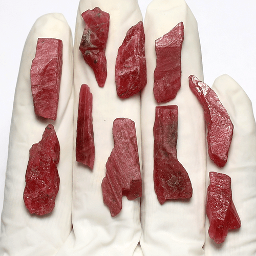 Muestras de cristal crudo de alta calidad de rodonita rusa natural mineral raro de 10 piezas - Imagen 6 de 13