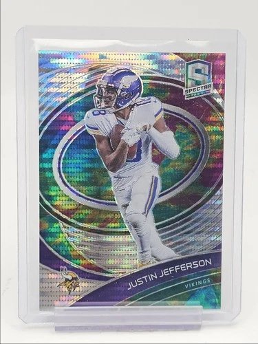 JUSTIN JEFFERSON 2021 SPECTRA FOOTBALL CELESTIAL PRIZM VIKINGS /99 Q3539