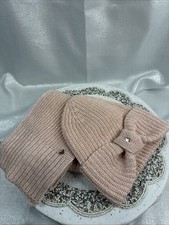 Kate Spade New York Pink Sparkly Scarf Hat Set