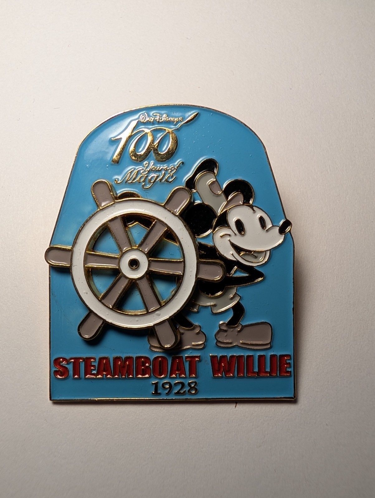 Disney Pin Japan 100 Years Of Magic Jds 1928 Steamboat Willie Mickey Blue