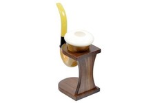Calabash Large Walnut Pipe Holder 1 Seater