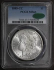 1885-CC (MS63 CAC) Morgan Silver Dollar $1 PCGS - Blast White