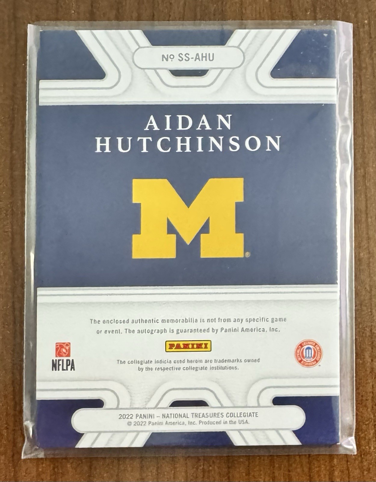 2022 National Treasures Patch Auto /49 — Aidan Hutchinson Rookie Card view 2