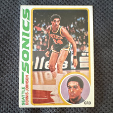 Topps 1978-79 Base Set Rookie Dennis Johnson #78 Seattle Supersonics Card. rookie card picture