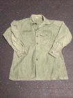 VTG Vietnam OG-107 Sateen Military Fatigue Shirt Mens US Army Olive Green
