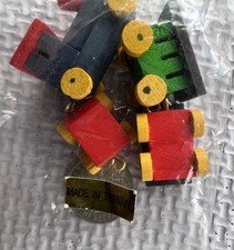 Miniature 4 Car Wooden Train Set. New In Sealed Packaging. See Pics For Size