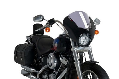 PUIG CUPOLINO SEMICARENATO DARK NIGHT HARLEY D. SOFTAIL LOW RIDER FXLR 2019 FUME