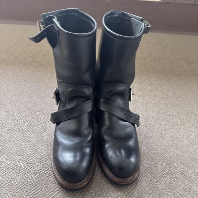 靴 7D 25cm RED WING 2268 ENGINEER BOOTS Worn 3X EUC Red Wing 2268 Engineer Boots Black Chrome