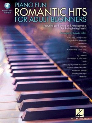 Piano Fun Romantic Hits for Adult Beginners Easy Keyboard Music Song Book Audio