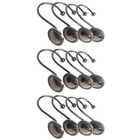 12 Stück Haushalts-Badezimmer-Vorhangringe, Eisen-Duschvorhangringe für Zuhause