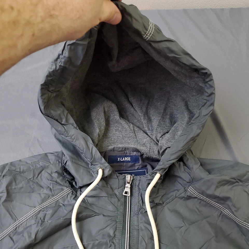 American Rag Cie Jacket Mens XL Long Sleeve Full Zip Windbreaker Track Gray - Image 2 of 4