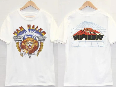 Van Halen Live 1982 Diver Down Tour T-Shirt, 1982 Van Halen Lion Logo T-Shirt