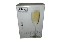 Libbey Glass Company OCCASIONS 8.75" Fluted Champagne Glasses - UNUSED Set Of 6