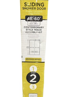 DELTA 48 in. to 60 in. Contemporary Sliding Shower Door Track Assembly Kit in