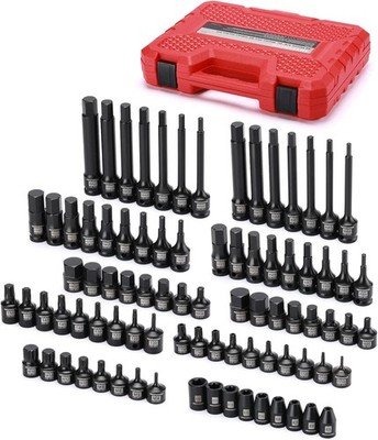 MIXPOWER 3/8 Impact Hex Bit Socket Set Black