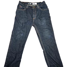 Lapco FR Jeans 34 X 28 Men's Blue Denim Workwear CAT 2 Straight Cotton Mid Rise
