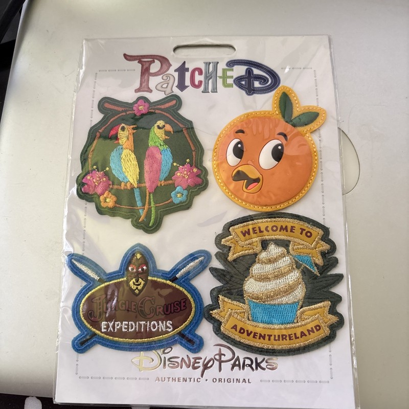 Disney Magic Kingdom Adventureland Patch Set-Tiki Bird, Orange Bird, Dole Whip