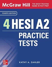 McGraw-Hill 4 HESI A2 Practice - Paperback, by Zahler Kathy A. - Very Good h
