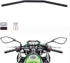 1" Inch Flat Motorcycle Handlebars Zero Drag Control Handle Bars 25mm For Choppe