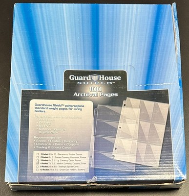 Guardhouse Shield 4-Pocket Archival Polypropylene Pages Opened Box of 77, Unused