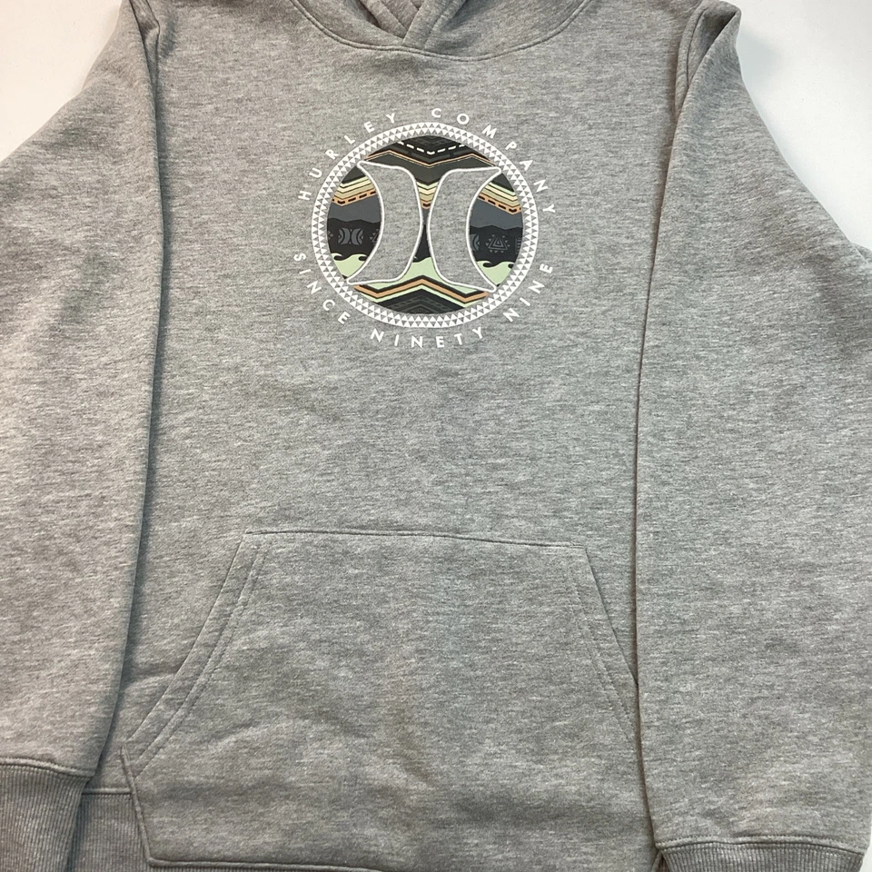 Sudadera con Capucha Hurley Jóvenes Niños con Bolsillos Mezcla de Algodón, Gris, Talla XL (18/20) Foto 3 de 4