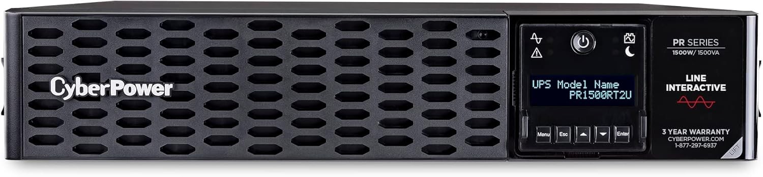 CyberPower PR1500RT2UN-R Sinewave UPS System, 1500VA/1500W-Certified Refurbished