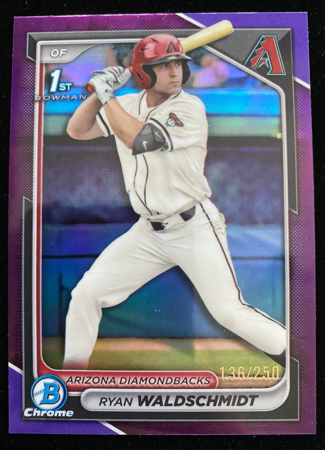 2024 Bowman Chrome Draft RYAN WALDSCHMIDT 1st Rookie PURPLE REFRACTOR #/250 RC